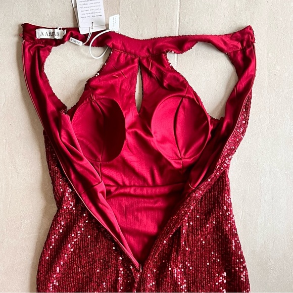 Long Sequin Party | Prom Sleeveless Mermaid Evening Elegant Formal Dress Size M - Picture 6 of 13